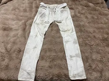 Bagarch 화이트 스트레이트 레그 데님 팬츠