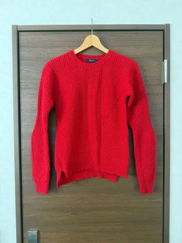 라운지 드레스 빨간색 니트