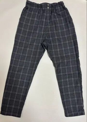 pom ponette 그레이 계열 체크 캐주얼 팬츠 M