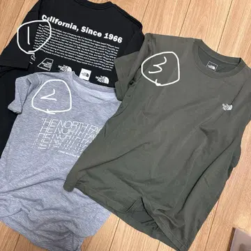 THE NORTH FACE 티셔츠 3색 세트