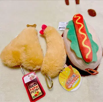 부들부들 봉제 인형 전어 플라이 새우 플라이 핫도그