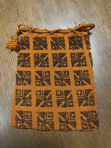 비즈 뜨기 복조리 쇼와 레트로 일본 의류 골동품