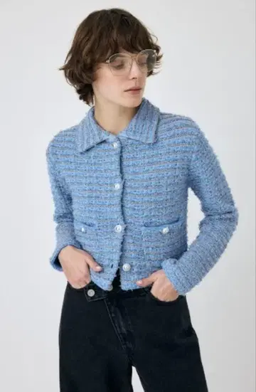 MOUSSY TWEEDY 니트 가디건