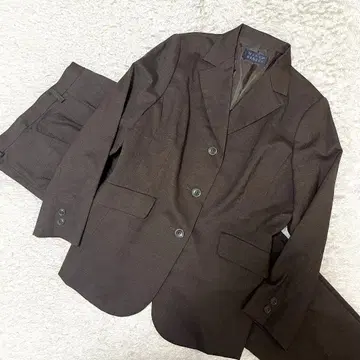 새상품급 민트브리즈 브라운 수트 셋업 세트 15호 사이즈