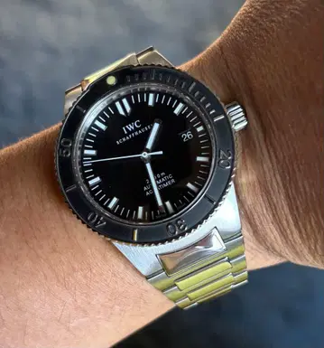 IWC 아쿠아타이머 자동 와인딩 손목시계 블랙