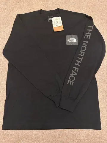 새상품 THE NORTH FACE 블랙 롱 슬리브 티셔츠 XL