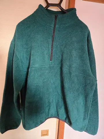 GERRY 남성용 그린 플리스 하프 지퍼 자켓 XL