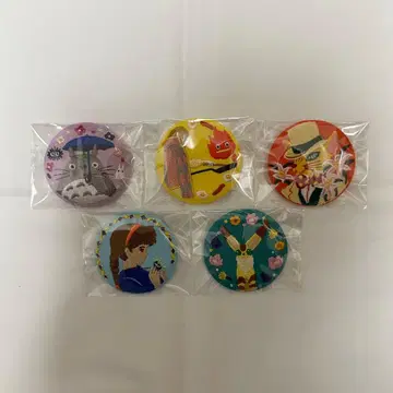 지브리 자수 캔 배지 5개 세트