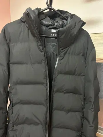 심리스 다운 블랙 다운 자켓 L 사이즈