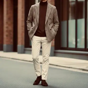 [즉전력] T-JACKET 더블 브레스트 니트 자켓