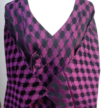 기모노 도유키 코트 보라색 블랙