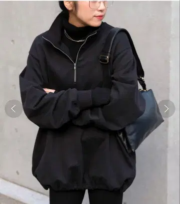 하프 지퍼 맨투맨