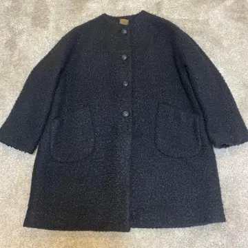 노카라 코트 블랙