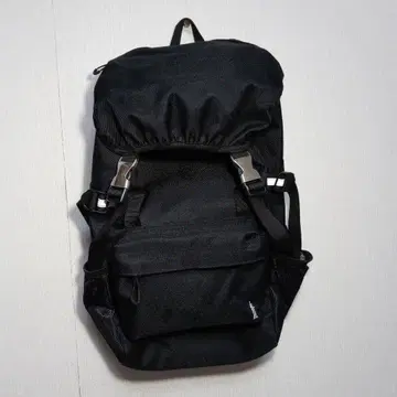 Eastboy 블랙 나일론 백팩 메쉬 포켓 부착