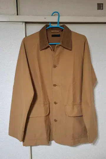 베이지 코튼 자켓 코듀로이 옷깃 GAP