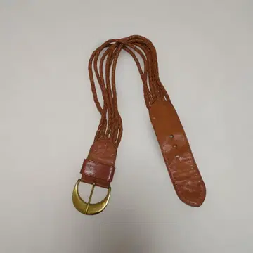 브라운 가죽 웨빙 벨트