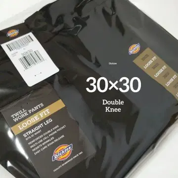 30 x 30 [ 새상품 미사용 ] 디키즈 더블니 85283 BLACK