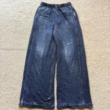 LEE 리 데님 전사 프린트 이지 팬츠 허리밴딩 XS