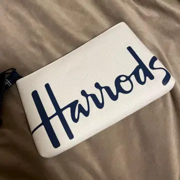 Harrods 로고 캔버스 파우치