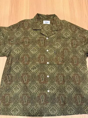 KEBOZ 케보즈 페이즐리 무늬 오픈 셔츠