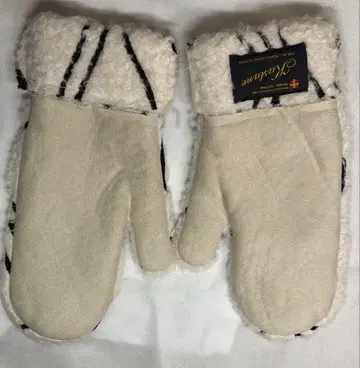 플리스 스트라이프 미튼