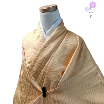 511 기모노 순수 실크 이중 기모노 이로무지 옐로우 컬러 하나 문