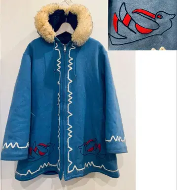 [레어] 캐나다제 빈티지 울 에스키모 자켓 M-L 사이즈 자수 70's