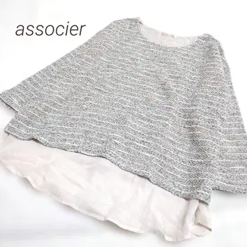 associer 아소시 트위드 니트 티셔츠 도킹 루즈핏