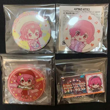 프리파라 레오나 캔뱃지 4점