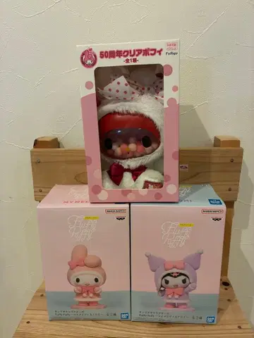 산리오 캐릭터즈 마이멜로디 쿠로미 & 포피 3종 세트 미개봉 덤 포함