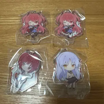 Angel Beats! 아크릴 키링 가챠 4개 세트