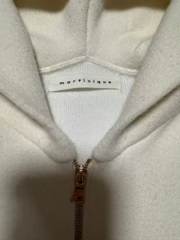 martinique 화이트 니트 후드티