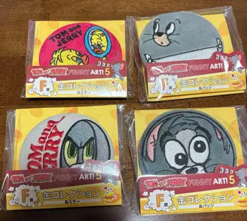 해피 복권 톰과 제리 F상 캔 배지 컬렉션 캔 거울 4개