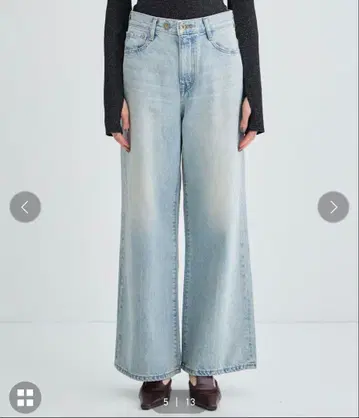 STUDIOUS 스트레이트 플레어 데님