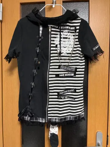 drug honey 고양이 귀 반팔 후드티