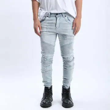 STAMPD 스키니 데님 라이트 블루