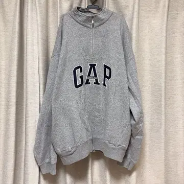 90s GAP 애슬레틱 하프 지퍼 맨투맨 XL 그레이 구제 의류