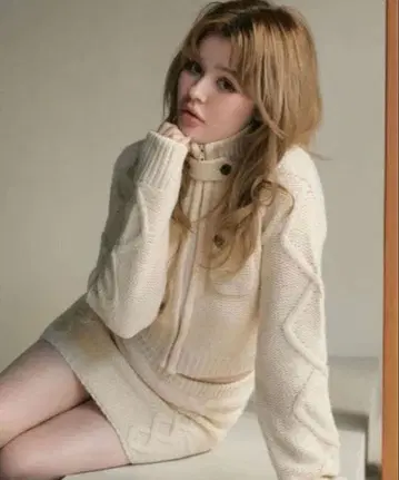 ANDMARY Snow 니트 세트업 베이지 아이보리