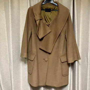 JASMIN 베이지 숄카라 울 코트