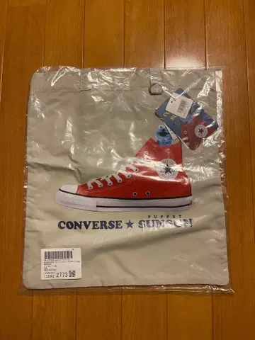 [ 미개봉 새상품 ] 퍼펫 순순 컨버스 콜라보 토트백 아이보리