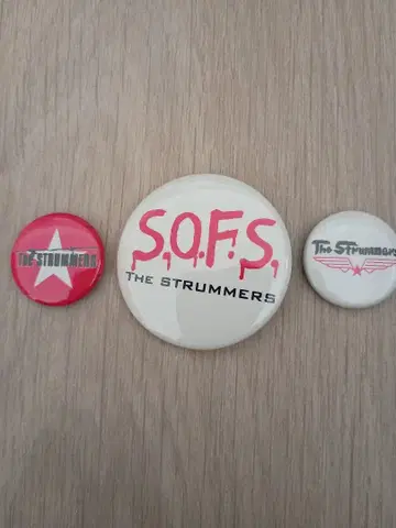 The Strummers 핀 배지 3개 세트