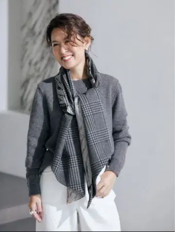 새상품 manipuri for AMARC 리버서블 스톨 오쿠사 나오코