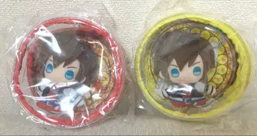 킹덤하츠 다이브 투 하트 파우치&손가락 퍼펫 빨간색&옐로우 컬러 세트