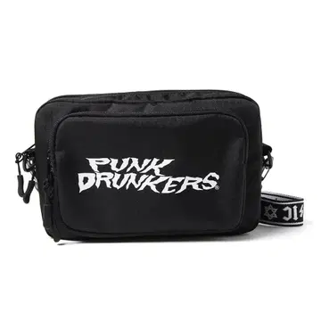 PUNK DRUNKERS 펑크 드렁커스 기가 로고 숄더백 블랙