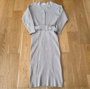 [ 새상품급 ] rienda 리브 니트 원피스 셋업풍 롱 긴팔