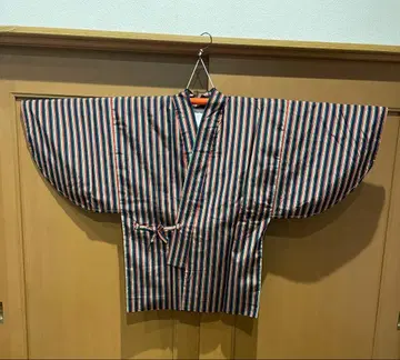 일본 의류 코트 스트라이프 무늬 이중 기모노 도중착