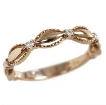 K10 핑크 골드 다이아몬드 반지 0.04캐럿