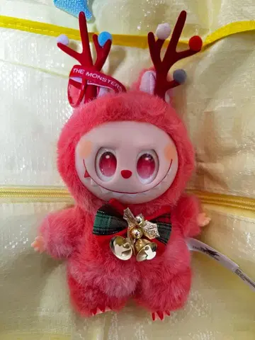 POPMART 러브브 루돌프 사양 빨간색 핑크 계열 크리스마스