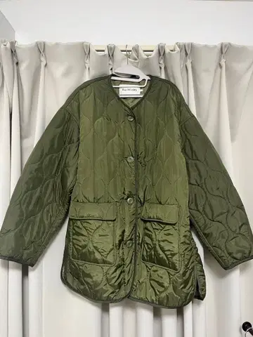 Ray BEAMS 퀼팅 자켓 올리브