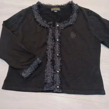 GLAYTH 블랙 프린지 가디건